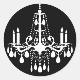 Adesivo Redondo Vinheta Grand Ballroom (preto)