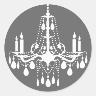 Adesivo Redondo Vinheta Grande Salão (cinza)