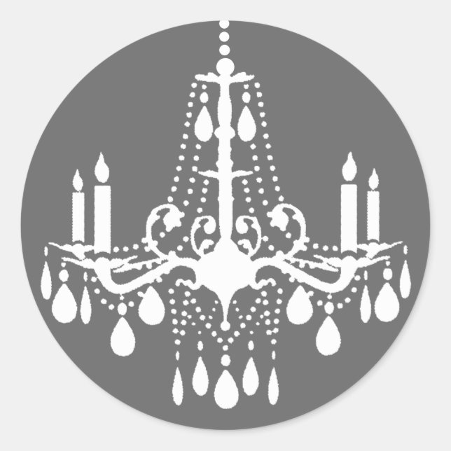 Adesivo Redondo Vinheta Grande Salão (cinza) (Frente)