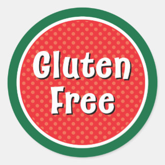 Adesivo Redondo Vinheta Gratuita Gluten Holiday