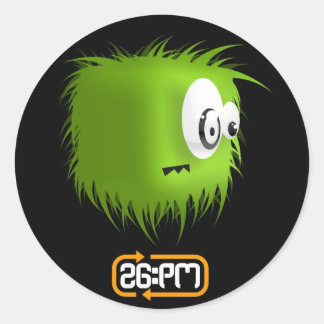 Adesivo Redondo Vinheta "Green Dude"