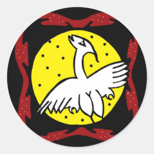 Adesivo Redondo Vinheta-grua e lua