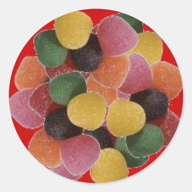 Adesivo Redondo Vinheta Gumdrop (Frente)