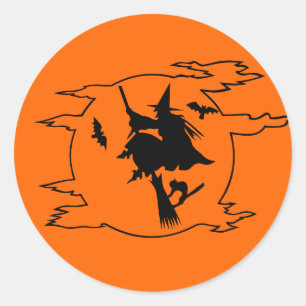 Adesivo Redondo Vinheta Halloween