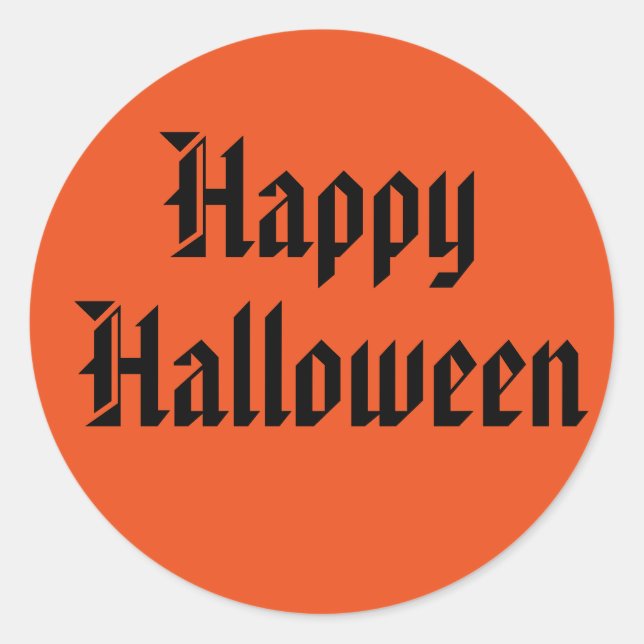 Adesivo Redondo Vinheta Halloween (Frente)