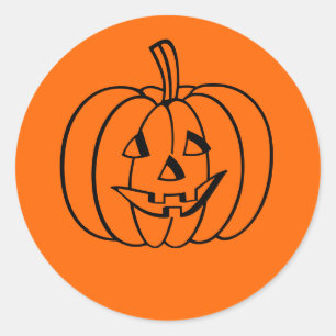 Adesivo Redondo Vinheta Halloween