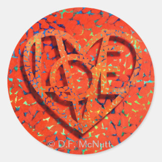 Adesivo Redondo Vinheta Heart® do Lover