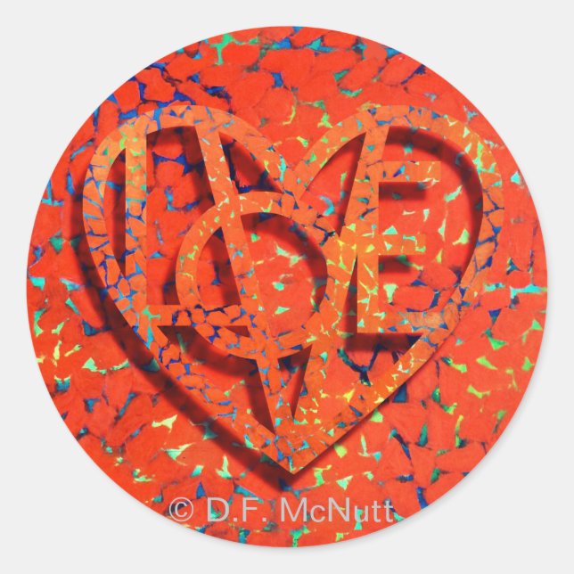 Adesivo Redondo Vinheta Heart® do Lover (Frente)