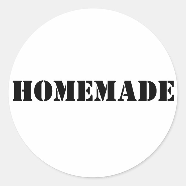 Adesivo Redondo Vinheta Homemade Stencil (Frente)