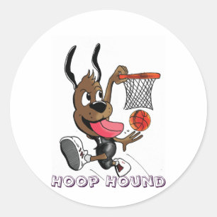 Adesivo Redondo Vinheta Hoop Hound