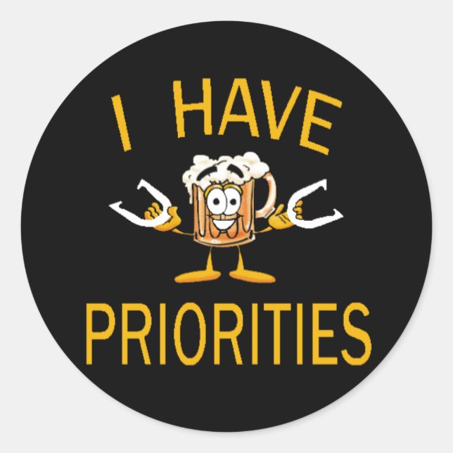 Adesivo Redondo Vinheta HorseShoes (Frente)