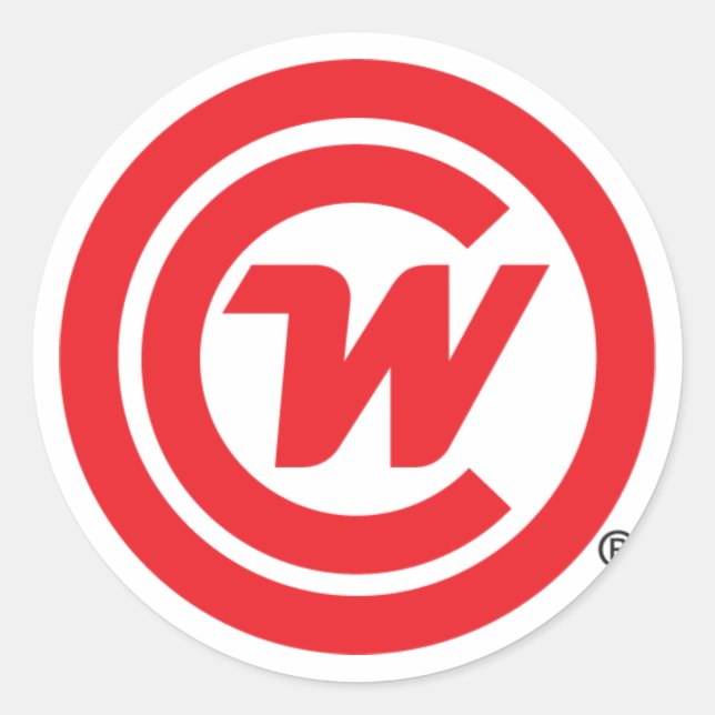 Adesivo Redondo Vinheta - Ícone do Logotipo CLUBWAKA (Frente)