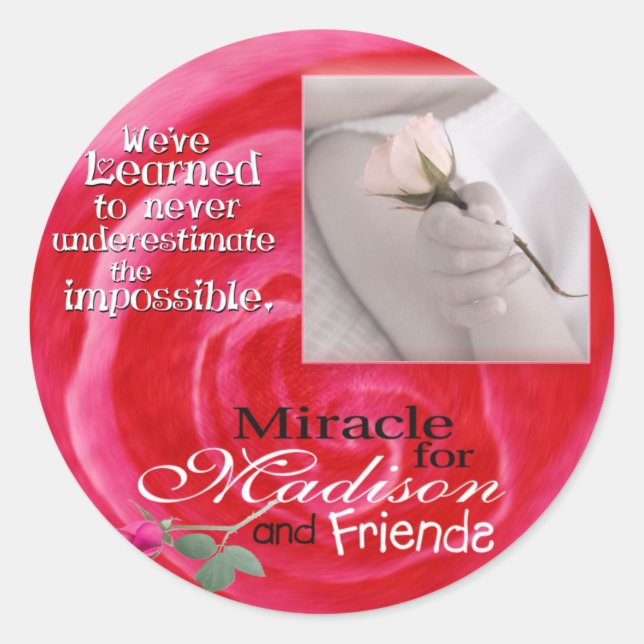 Adesivo Redondo Vinheta impossível (Frente)