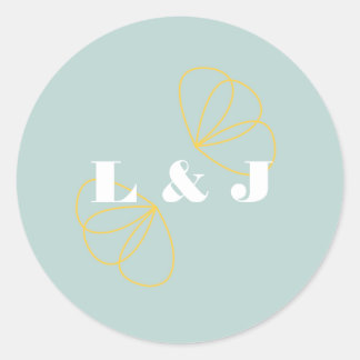 Adesivo Redondo Vinheta Infinita De Casamento De Amor