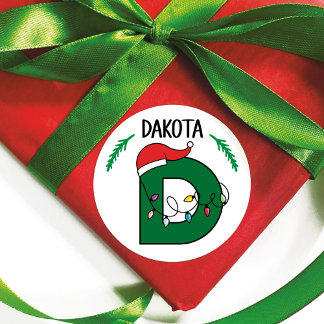 Adesivo Redondo Vinheta inicial das luzes de Natal personalizadas