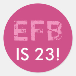 Adesivo Redondo Vinheta inicial redonda de aniversário