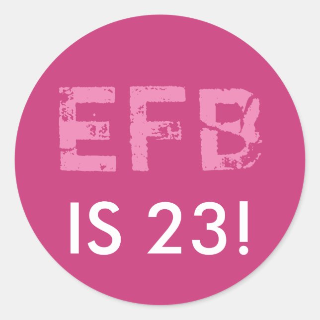 Adesivo Redondo Vinheta inicial redonda de aniversário (Frente)