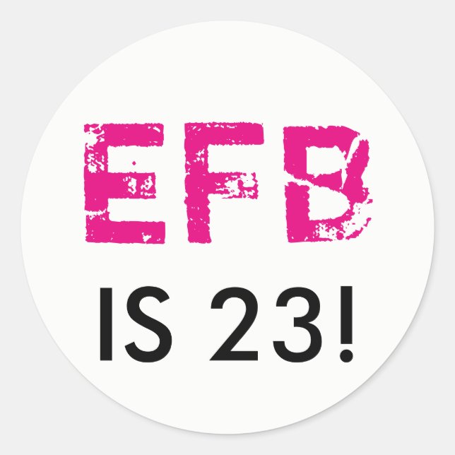 Adesivo Redondo Vinheta inicial redonda de aniversário (Frente)