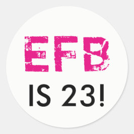 Adesivo Redondo Vinheta inicial redonda de aniversário