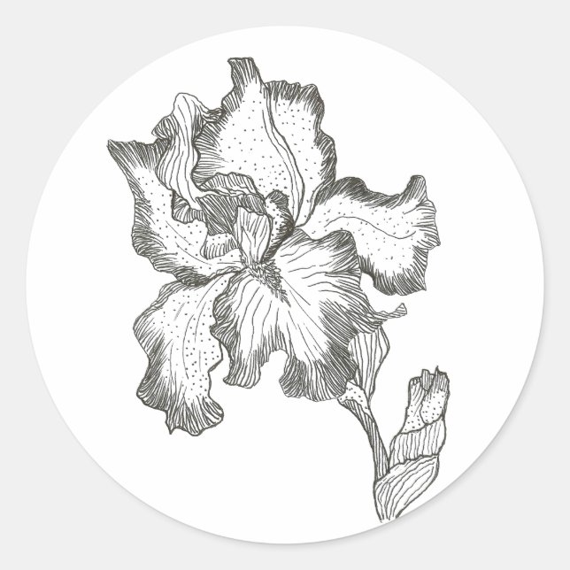 Adesivo Redondo Vinheta Iris (Frente)