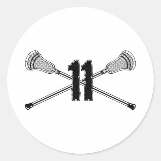 Adesivo Redondo Vinheta Lacrosse Número 11