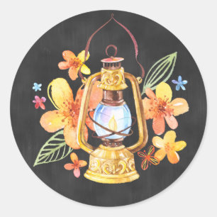 Adesivo Redondo Vinheta Lanterna do Quadro