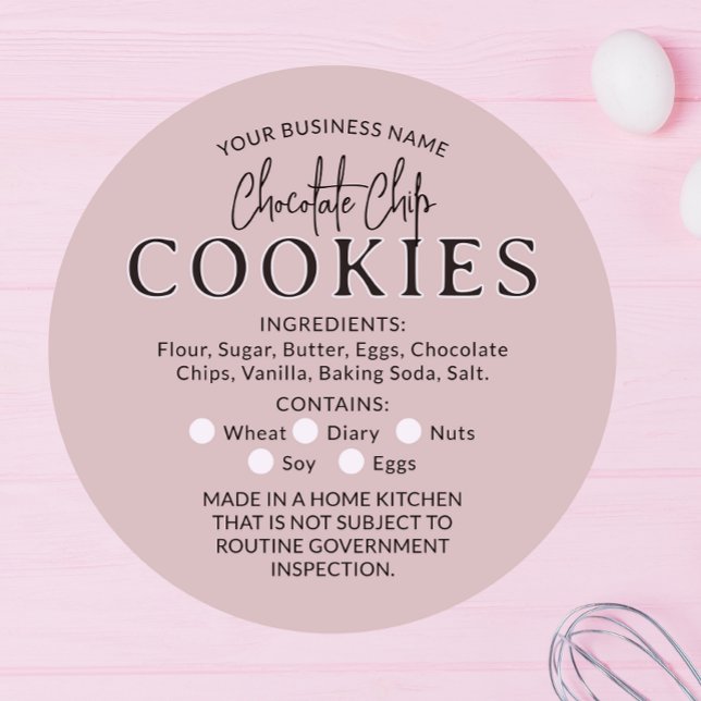 Adesivo Redondo Vinheta-lei de algodão de chocolate castanho-claro (Criador carregado)