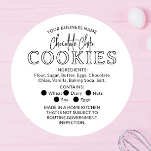 Adesivo Redondo Vinheta-lei de algodão de chocolate preto branco