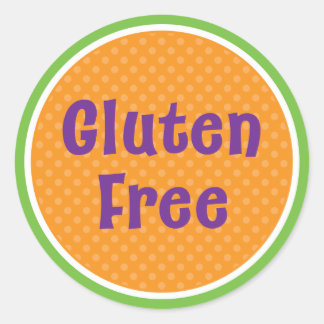 Adesivo Redondo Vinheta Livre de Gluten Halloween