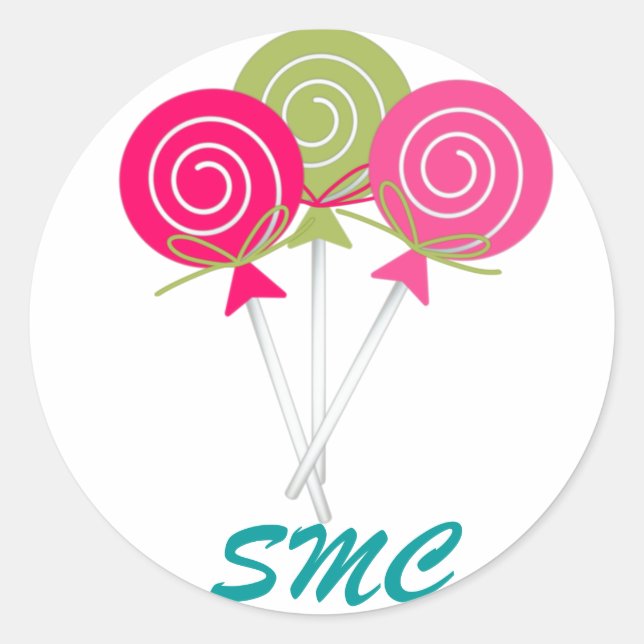 Adesivo Redondo Vinheta Lollipop - SRF (Frente)