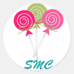 Adesivo Redondo Vinheta Lollipop - SRF