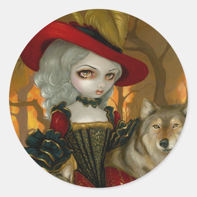 Adesivo Redondo Vinheta "Loup-Garou" (Frente)