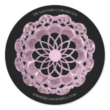 Vinheta Mandala Rosa sombra - Rosa em Preto