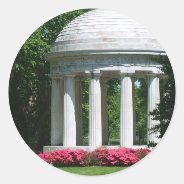 Adesivo Redondo Vinheta Memorial da Primeira Guerra Mundial (Frente)