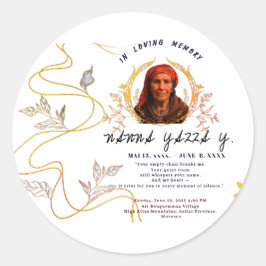 Adesivo Redondo Vinheta Memorial - Design de Ronda Personalizada