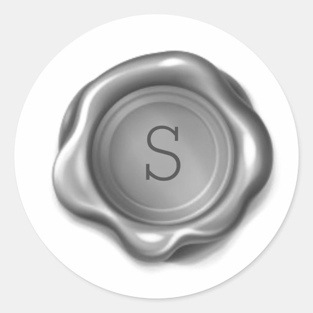 Adesivo Redondo Vinheta Metálica Metálica De Cera Monográfica Derr (Frente)