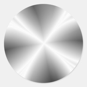 Adesivo Redondo Vinheta Metálico Faux Silver