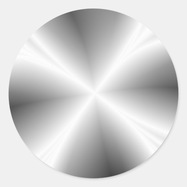 Adesivo Redondo Vinheta Metálico Faux Silver (Frente)