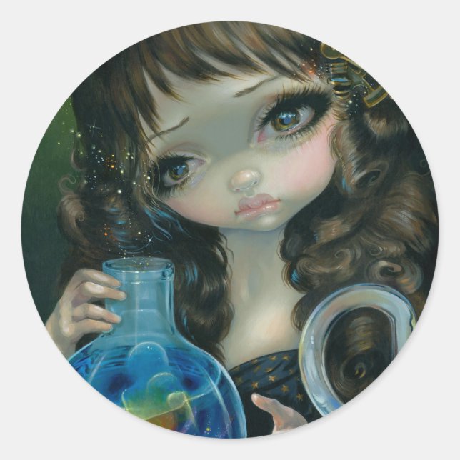 Adesivo Redondo Vinheta "Microcosmo: Galáxia" (Frente)