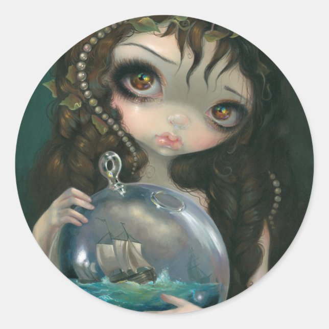 Adesivo Redondo Vinheta "Microcosmo: paisagem" (Frente)