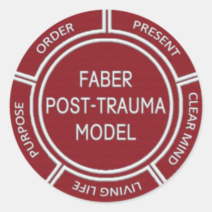 Adesivo Redondo Vinheta-modelo de trauma Posto Faber