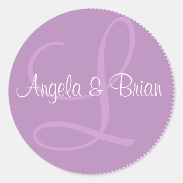 Adesivo Redondo Vinheta Monograma (Frente)