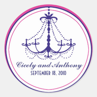 Adesivo Redondo Vinheta Monograma Chandelier