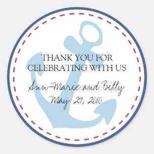 Adesivo Redondo Vinheta Monograma de Casamento - Personalize!