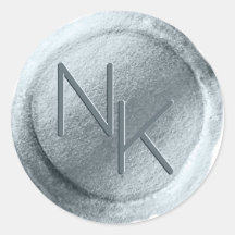 Vinheta Monograma do Monograma da Folha Azul Dusty