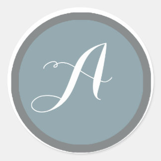 Adesivo Redondo Vinheta monograma e selo de envelopes