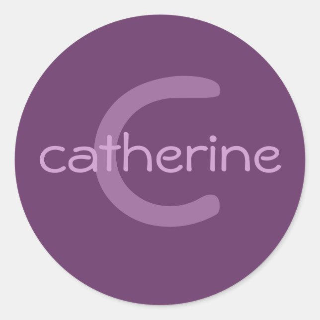 Adesivo Redondo Vinheta Monograma & Name (Frente)