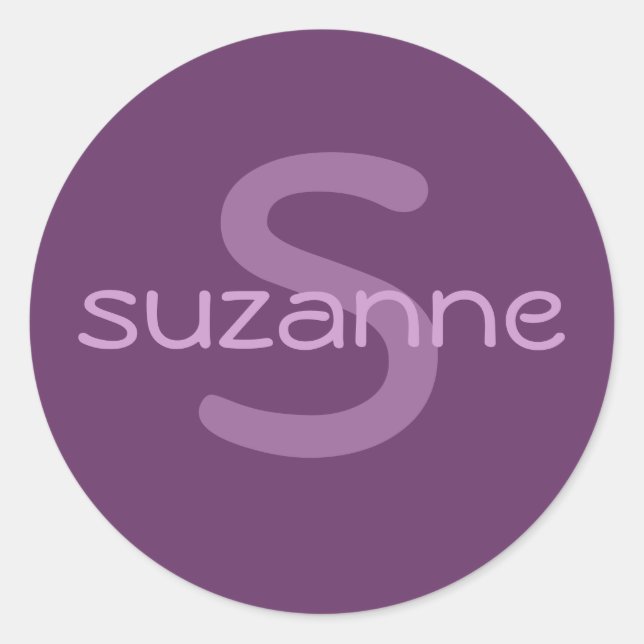 Adesivo Redondo Vinheta Monograma & Name (Frente)