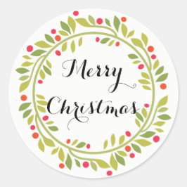 Adesivo Redondo Vinheta na moda de Wreath
