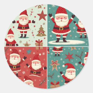Adesivo Redondo Vinheta Natal
